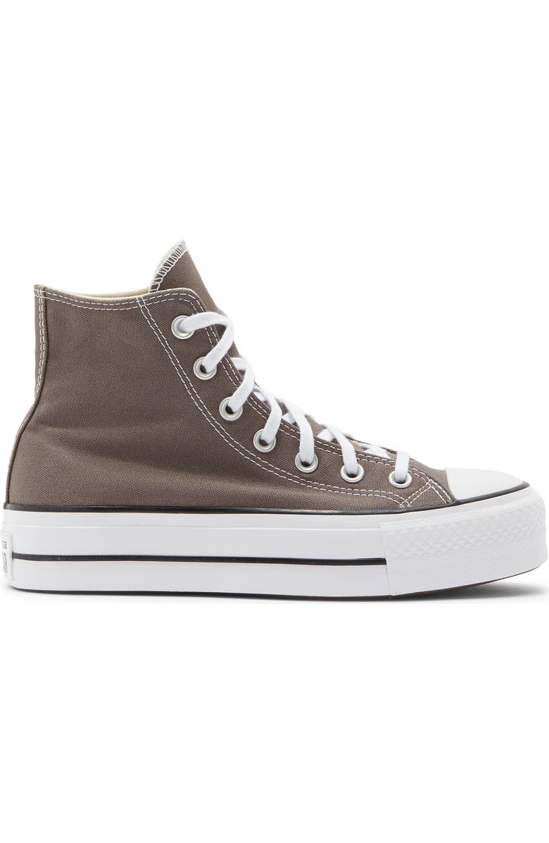 Converse Chuck Taylor All Star Lift High Top Sneaker, Alternate, color, Charcoal/ White/ Black