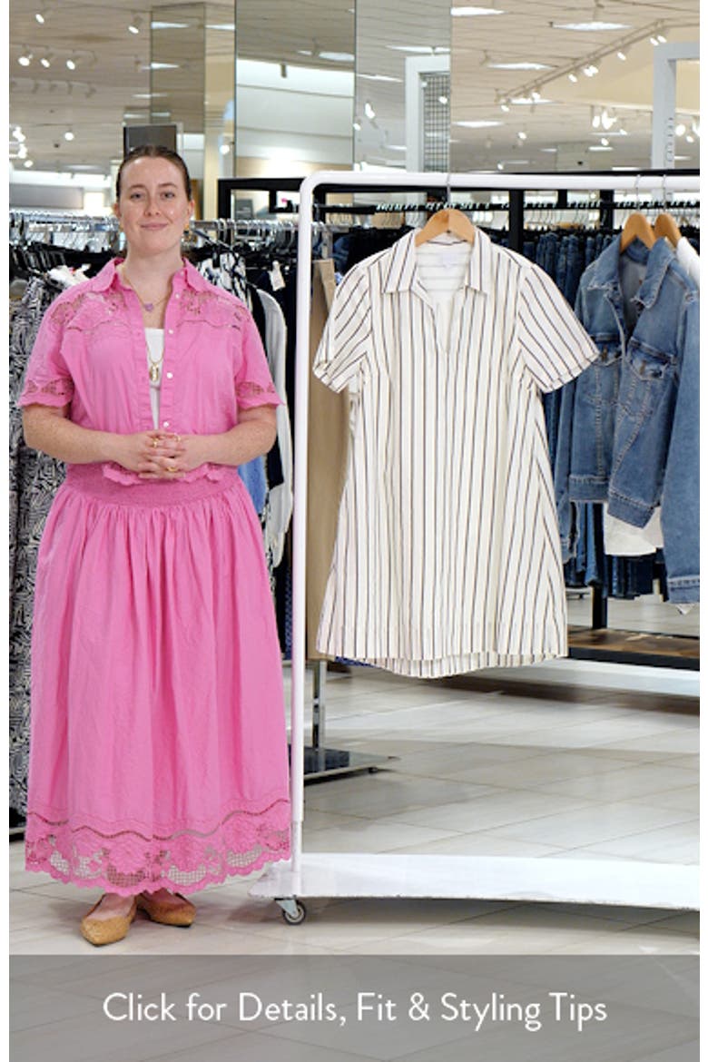 Kamara Stripe Cotton Shirtdress video