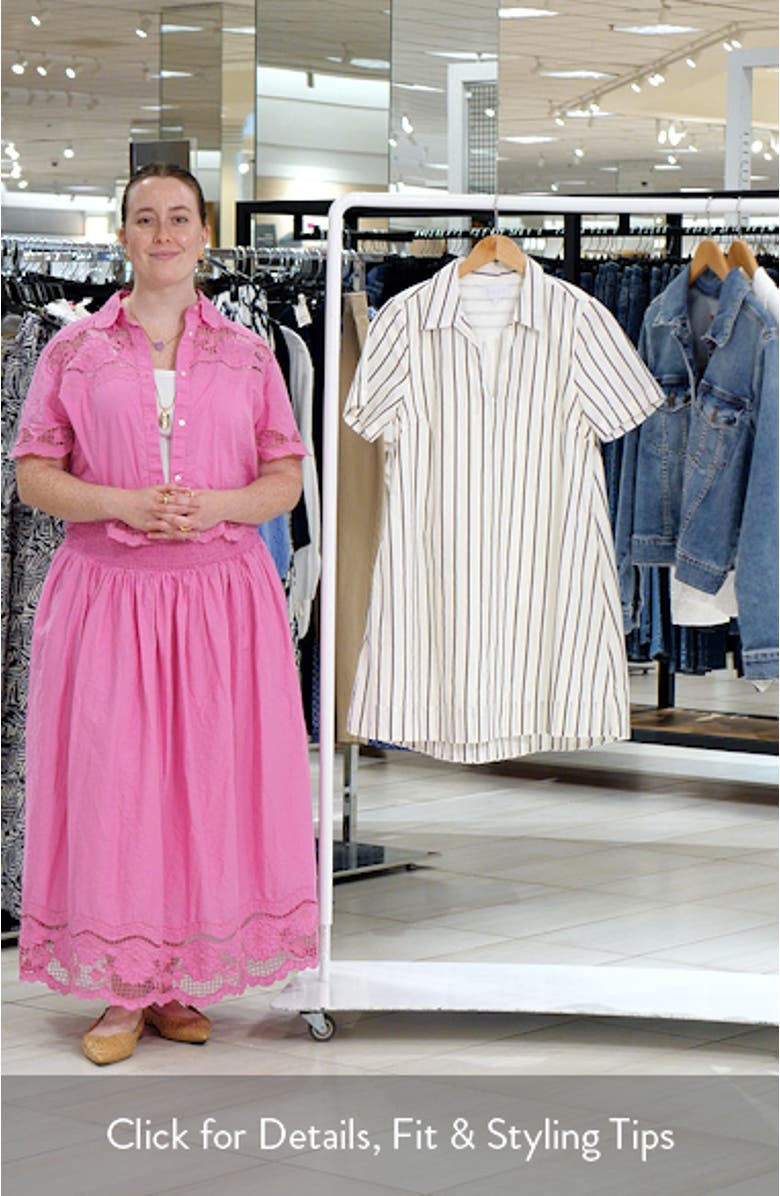 Kamara Stripe Cotton Shirtdress, sales video thumbnail