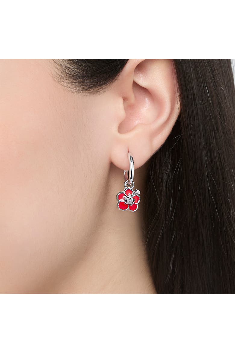 Lilo & Stitch Jewelry Set, Flower Charm Hoop Earrings, 16+3" Necklace, Alternate, color, Multicolor