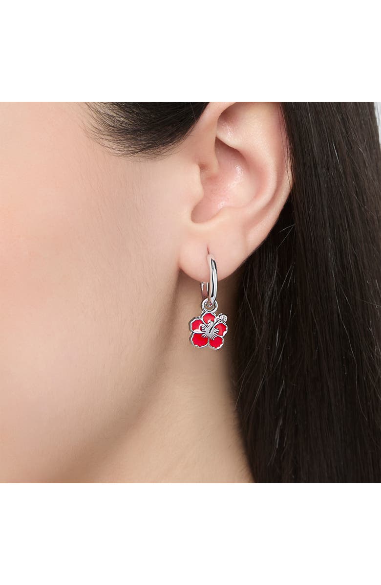 Disney Lilo & Stitch Jewelry Set, Flower Charm Hoop Earrings, 16+3" Necklace, Alternate, color, Multicolor