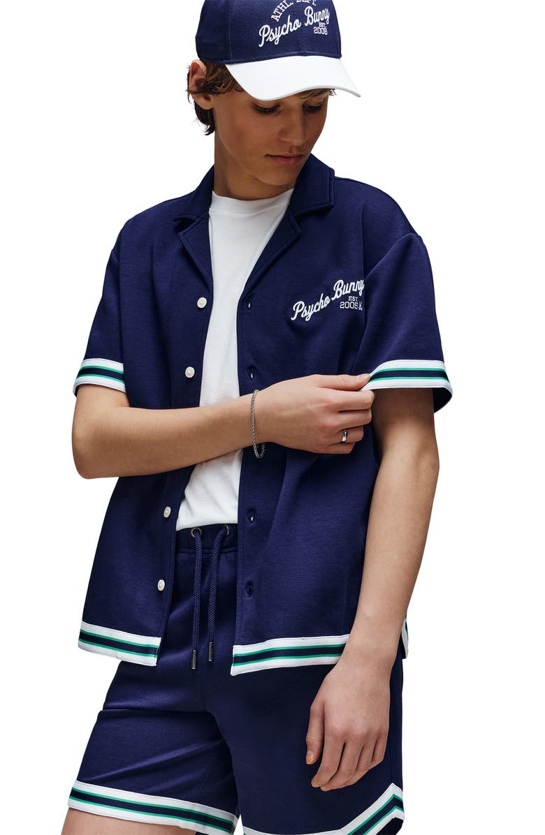 Psycho Bunny Kids' Basil Taped Camp Shirt, Alternate, color,