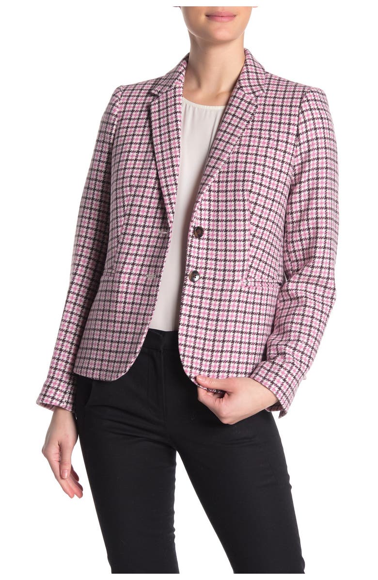 J.Crew Rack Houndstooth Wool Blend Blazer, Main, color,