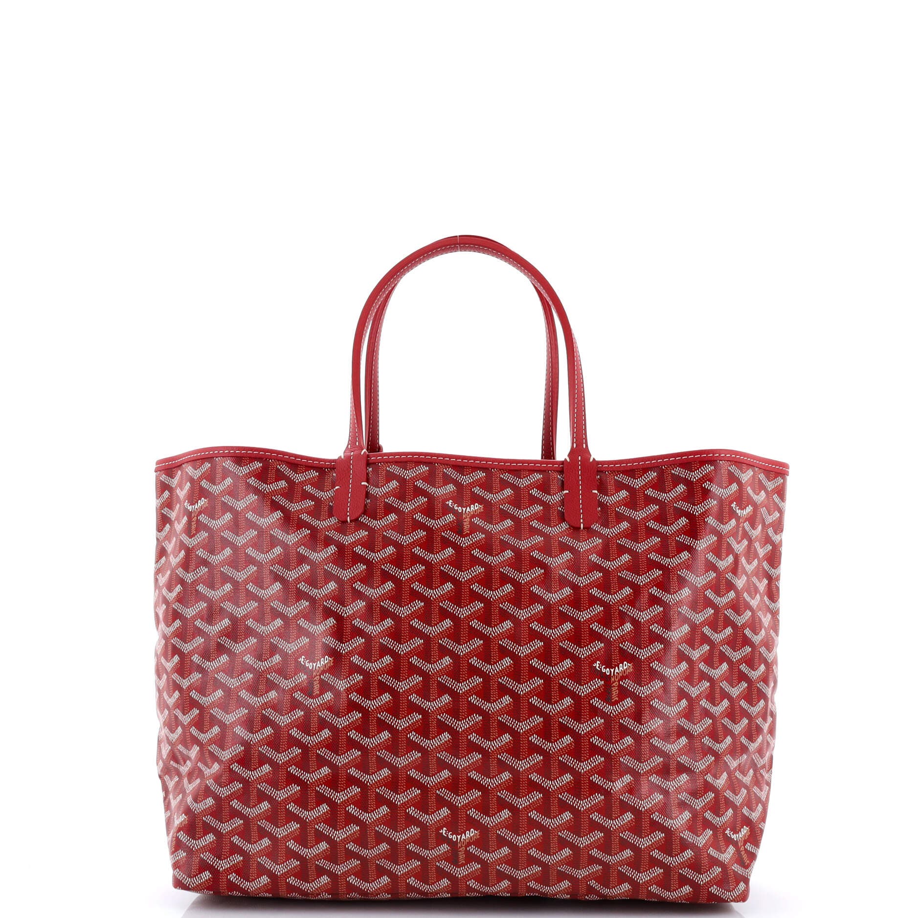 Pre-Owned Goyard Saint Louis Tote Coated Canvas PM, Main, color, Red