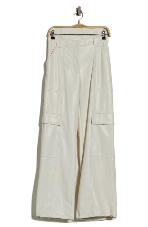 Sofia Faux Leather Wide Leg Cargo Pants