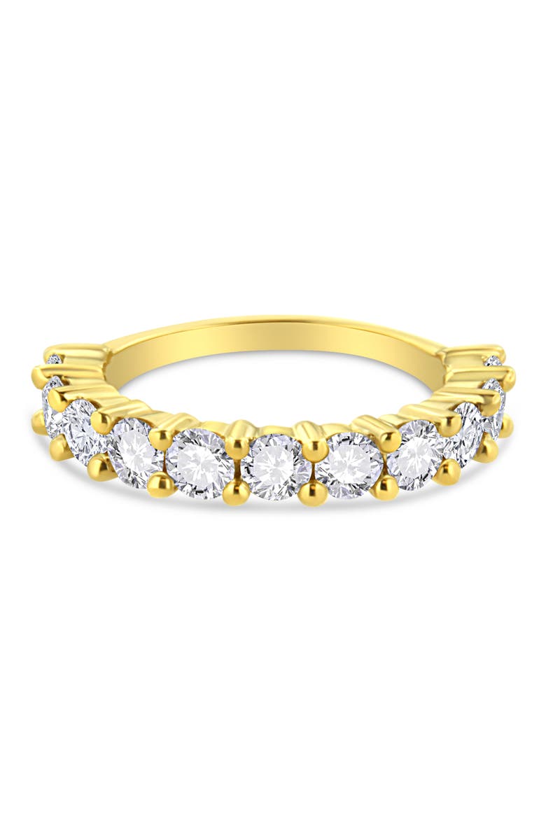 14K Gold Over Silver 2.00 Cttw Diamond 11 Stone Band Ring, Alternate, color, Yellow Gold over Silver