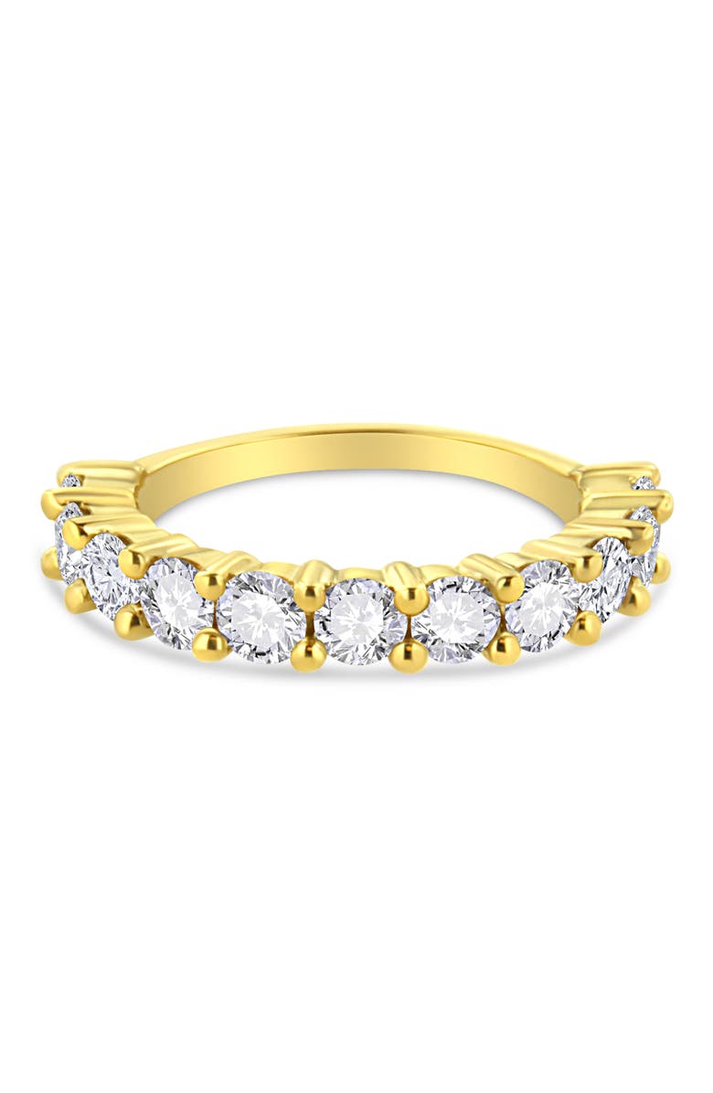 Haus of Brilliance 14K Gold Over Silver 2.00 Cttw Diamond 11 Stone Band Ring, Alternate, color, Yellow Gold Over Silver