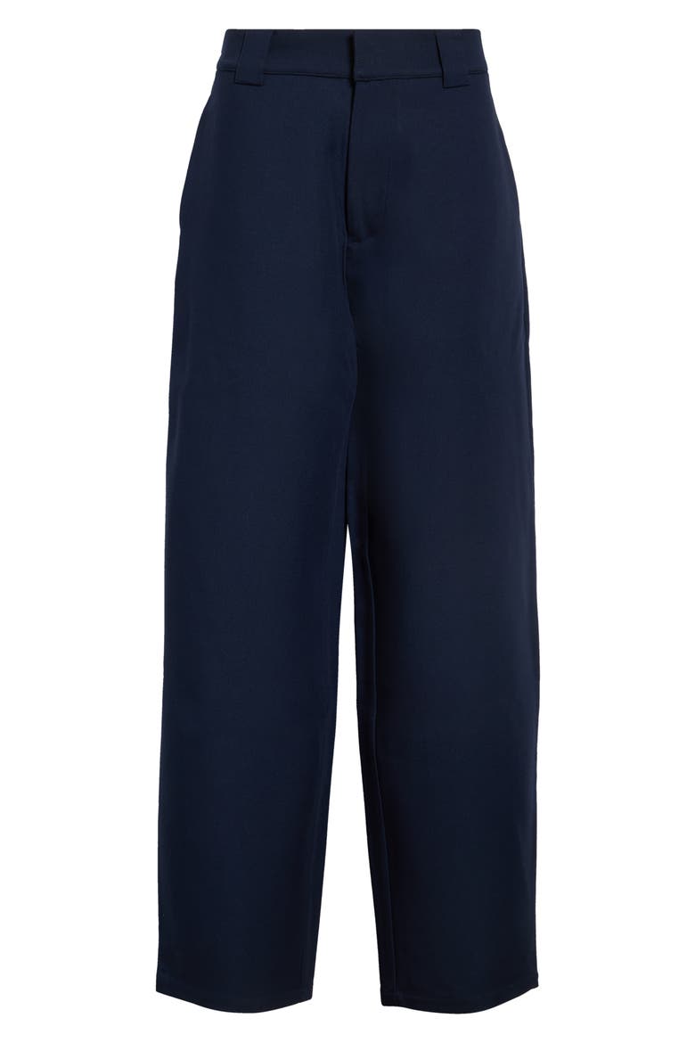 Double Faced Wide Leg Trousers, Alternate, color, NAVY