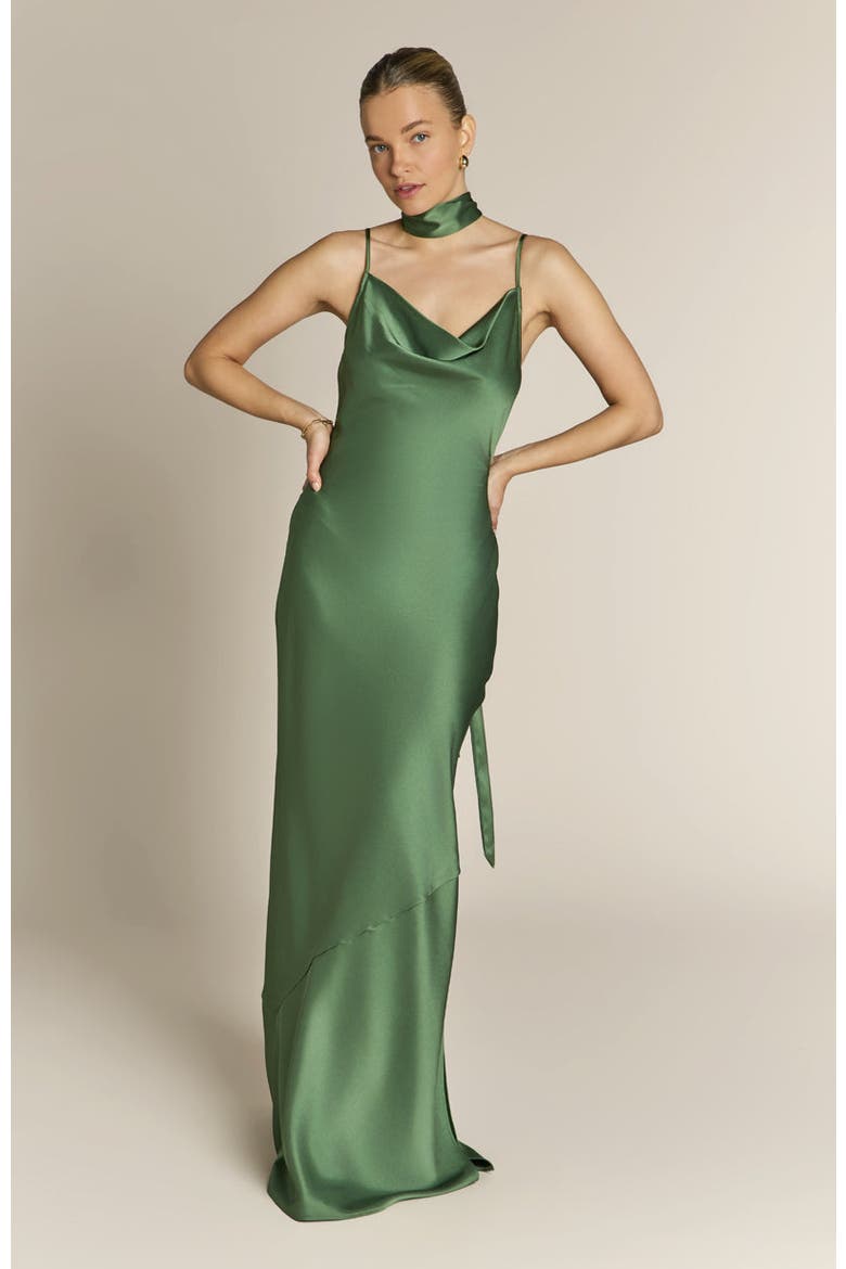 Pollenca Cowl Neck Dress, Alternate, color, Olive