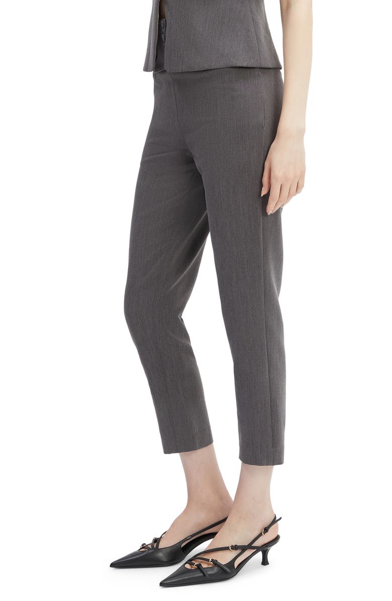 Bardot Corset High Waist Crop Pants, Alternate, color, Grey