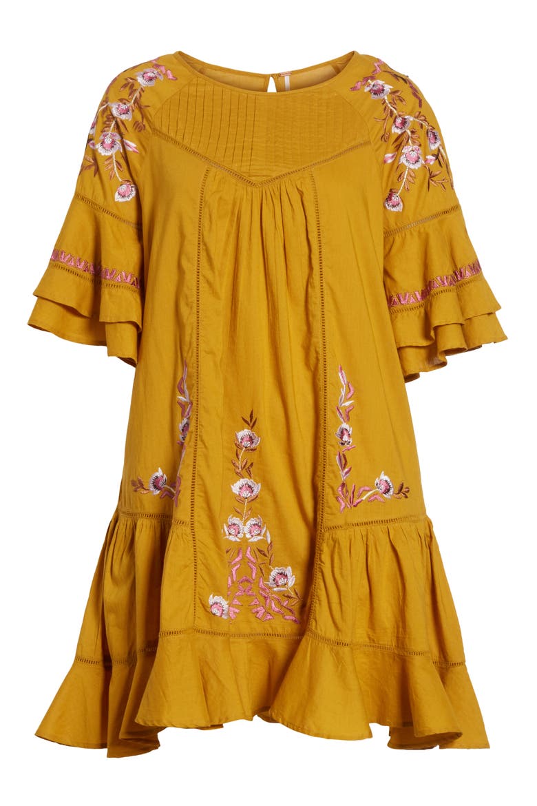 Pavlo Babydoll Dress, Alternate, color, GOLD
