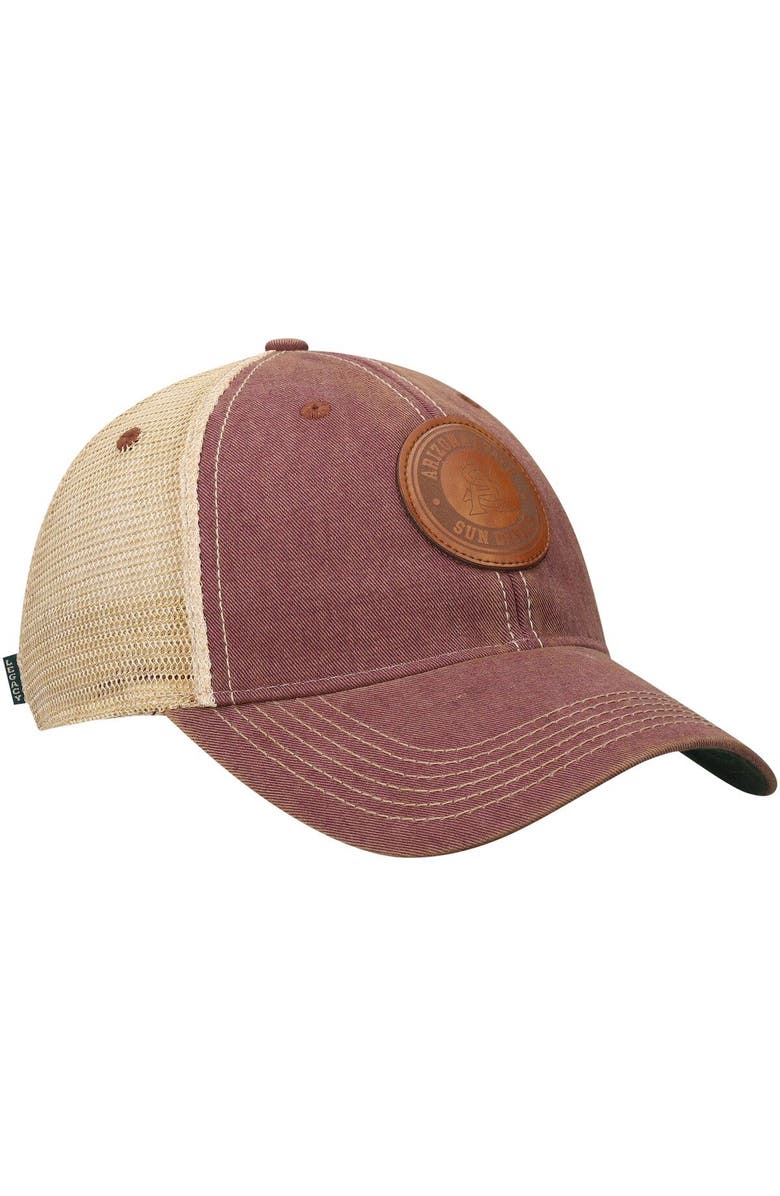 LEGACY ATHLETIC Men's Maroon Arizona State Sun Devils Target Old Favorite Trucker Snapback Hat, Alternate, color, Maroon