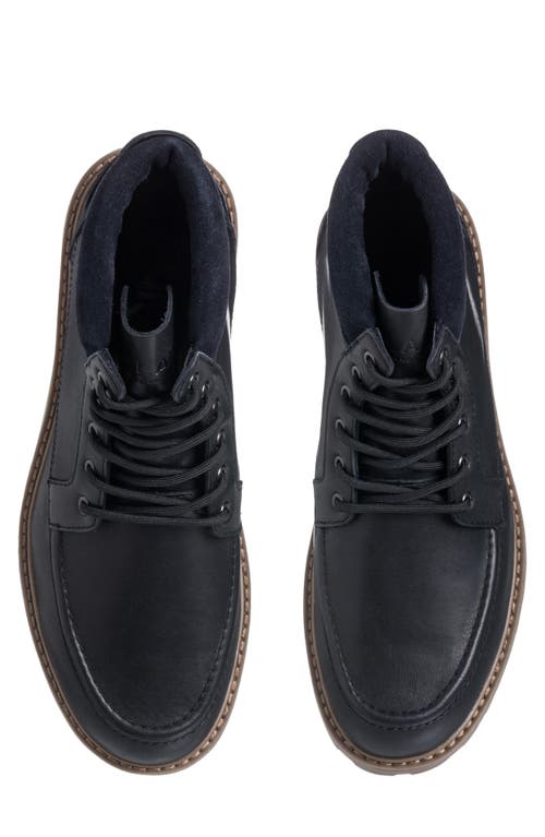 Clae Romare Lugged Apron Toe Boot In Black