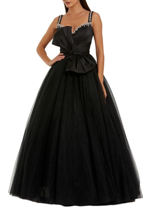 Sleeveless Tulle Sweetheart Neck Ballgown With Bow