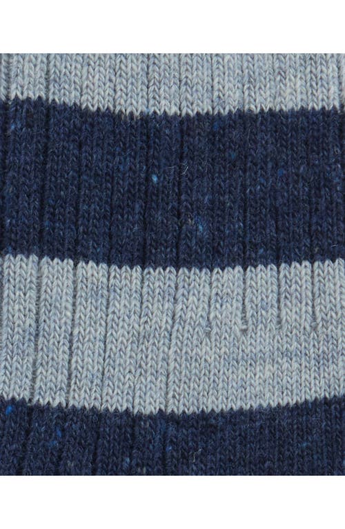 Barbour Houghton Stripe Wool Blend Socks In Blue