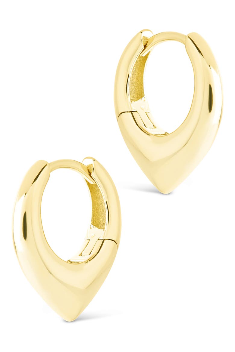 Colby Pointed Teardrop Hoop Earrings, Alternate, color, GOLD