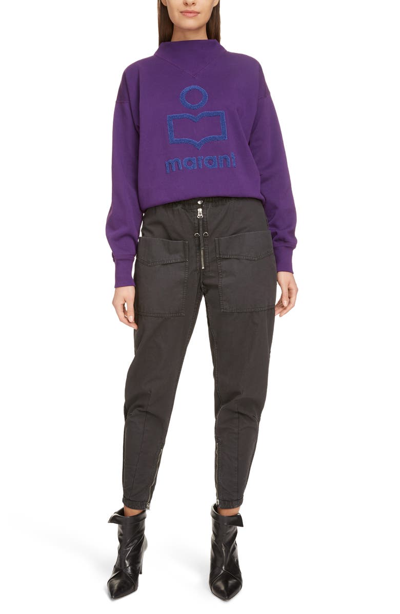 Isabel Marant Étoile Moby Logo Sweatshirt, Alternate, color, 