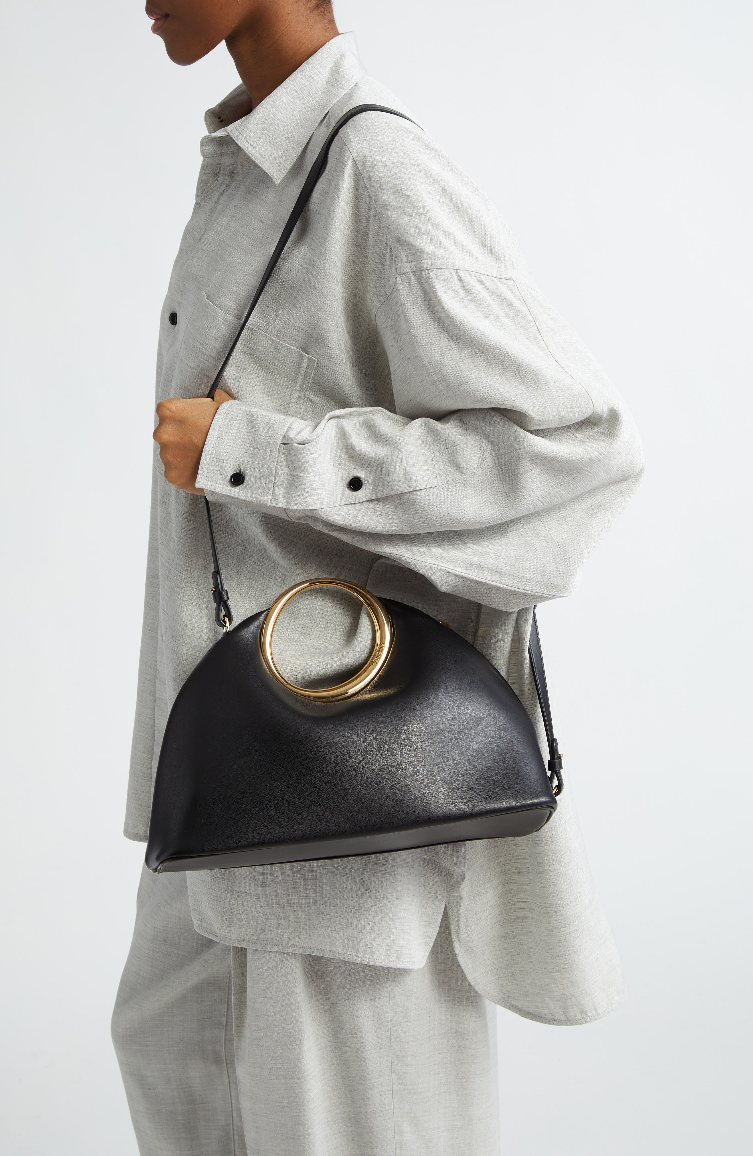 Jacquemus Le Calino Leather Top Handle Bag, Alternate, color, 