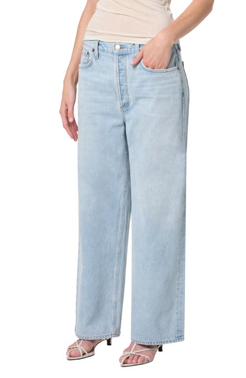 Agolde Low Slung Baggy Jeans In Fragment In Spark (light Indgo Vintage)