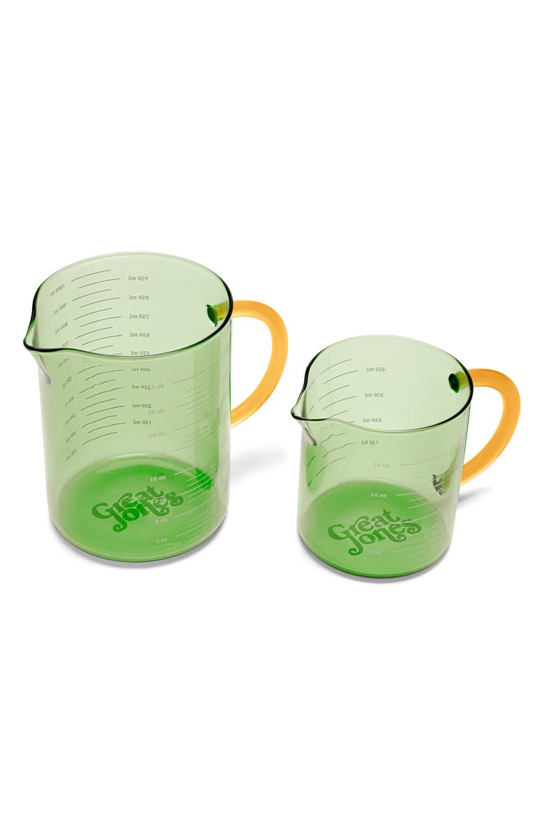 Great Jones Set of 2 Glass Measuring Cups, Main, color,