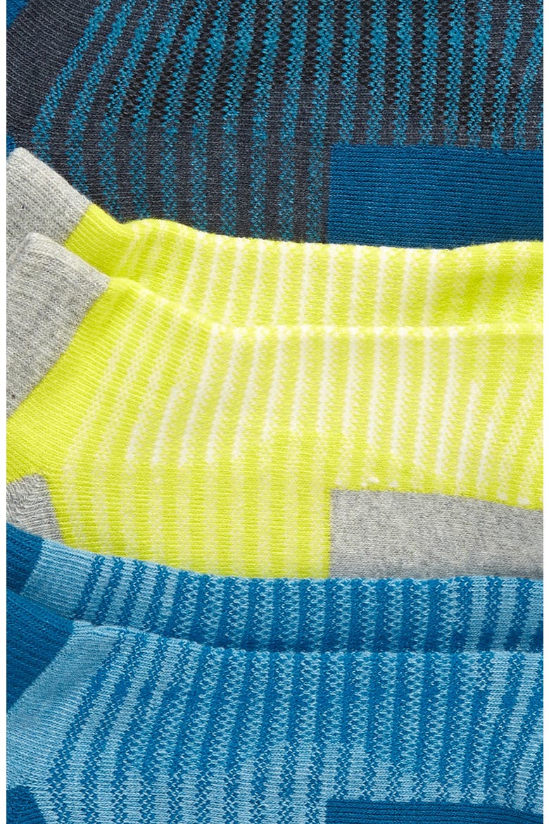 3-Pack Cushion Low Socks, Alternate, color, SOUR YUZU/ FRENCH BLUE/AQUA