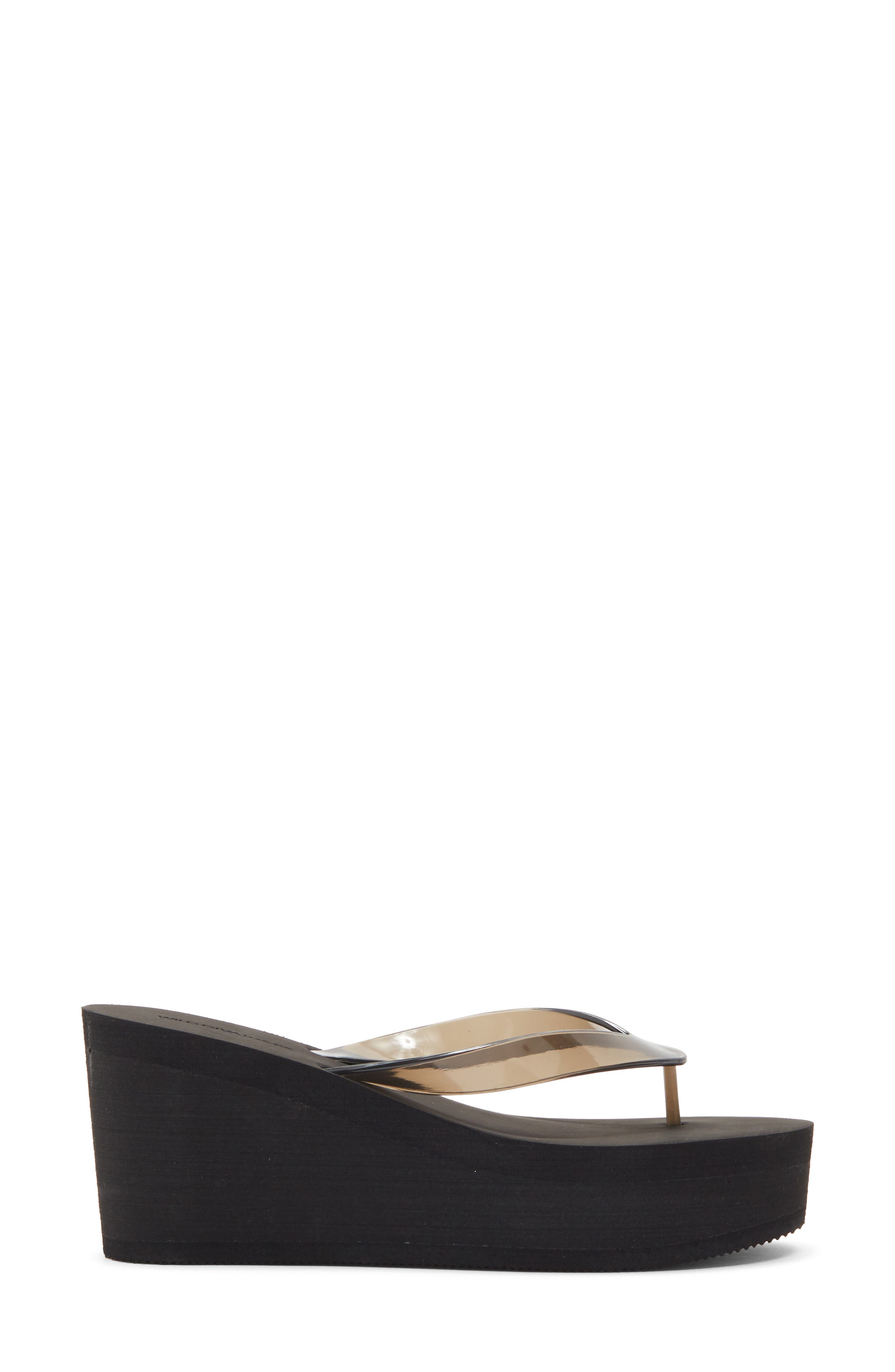Herera Platform Wedge Flip Flop, Alternate, color, BLACK