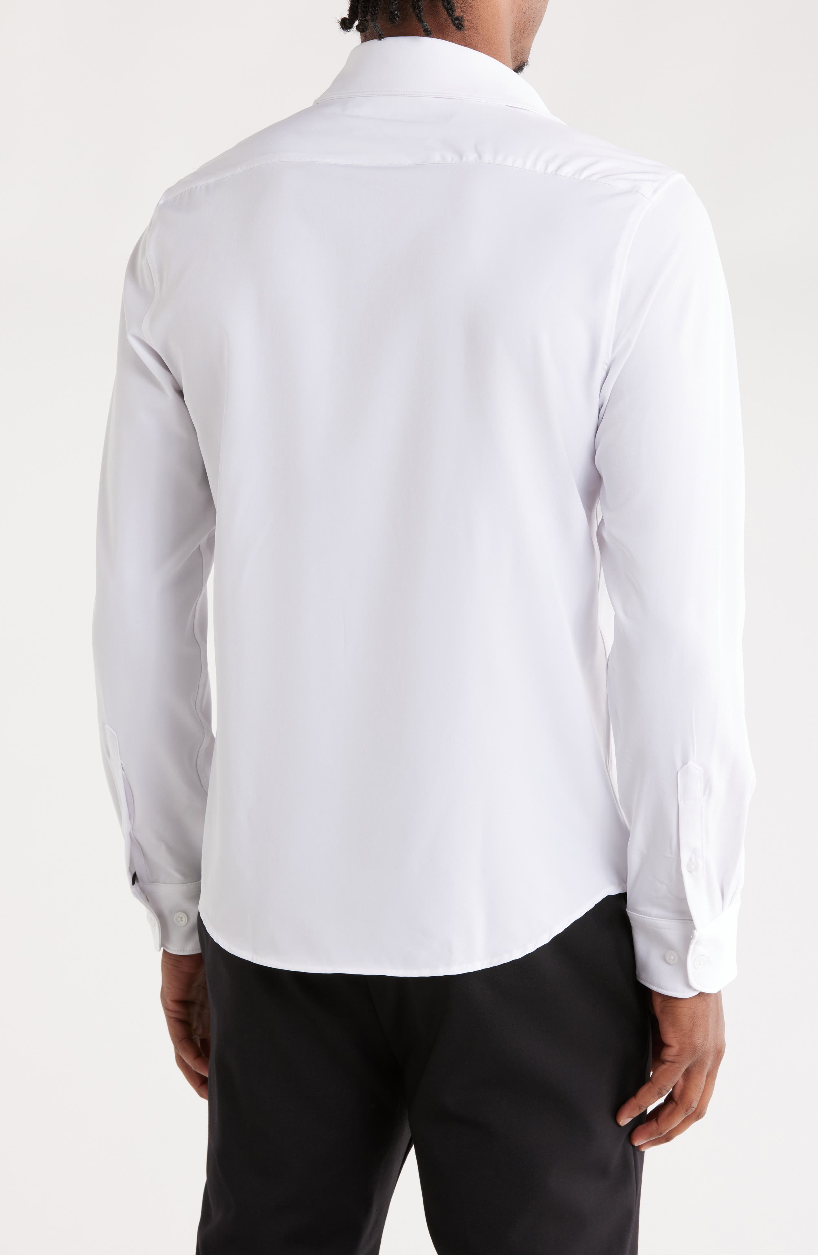 Tech Long Sleeve Button Front Shirt - image 2