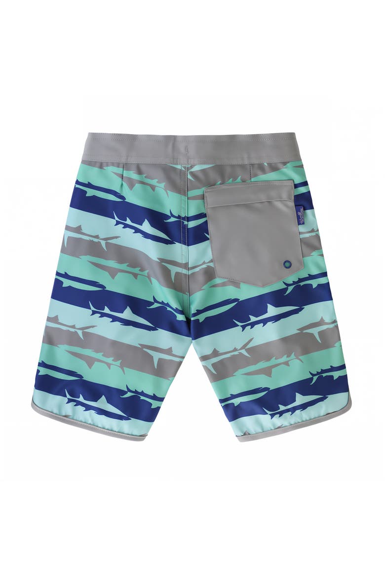 Retro Board Shorts, Alternate, color, Shark Shiver