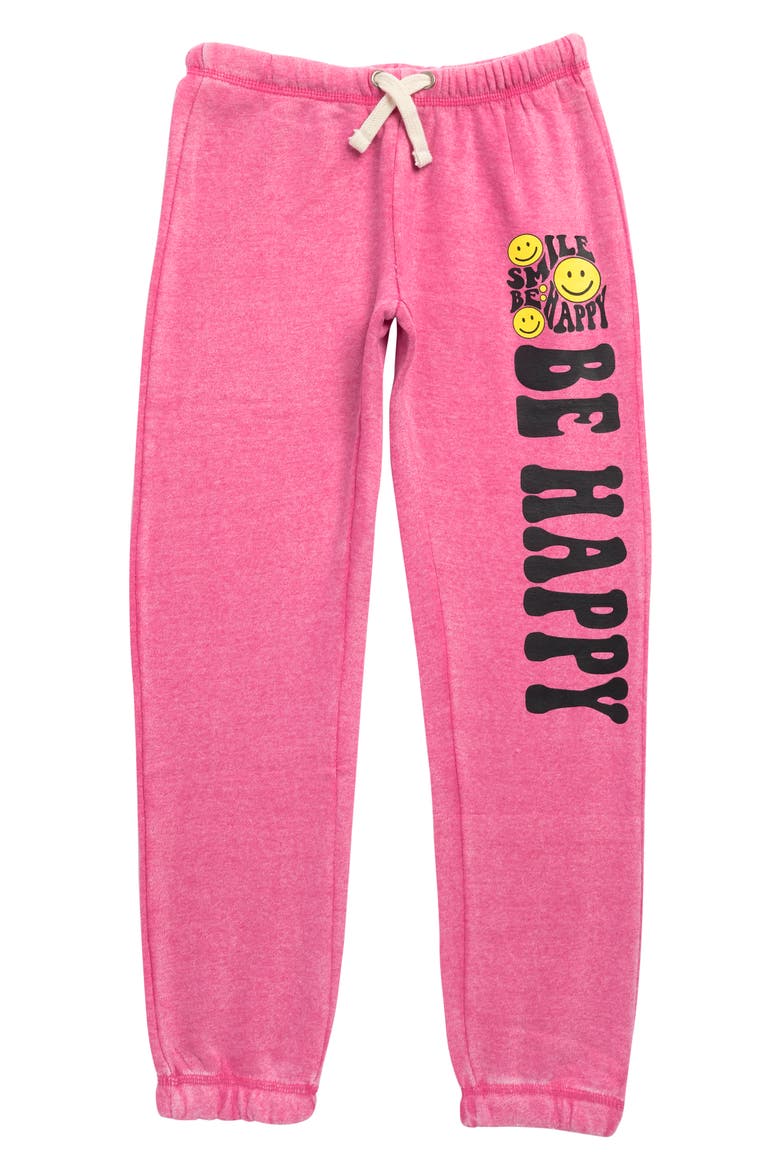 Kids' Burnout Fleece Sweatpants, Main, color, BERRY
