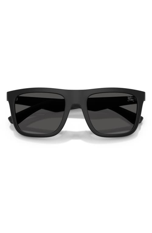 Burberry 55mm Square Sunglasses In Matte Black/dark Grey