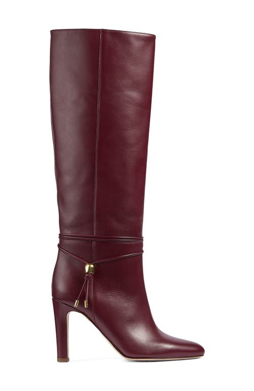 Lk Bennett Loretta Knee High Boot In Burgundy