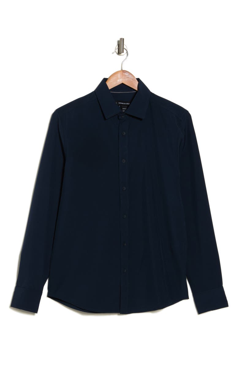 Kenneth Cole Solid Stretch Button-Up Sport Shirt, Alternate, color, 