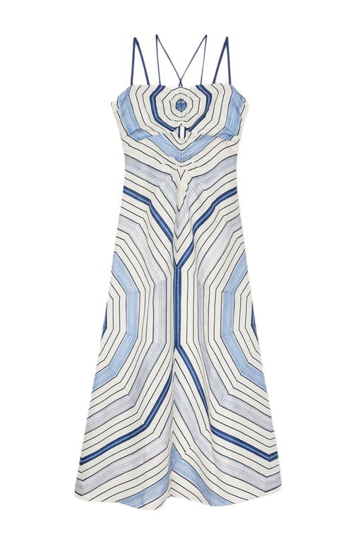 Sandro Spiral Motif Maxi Dress In Multi