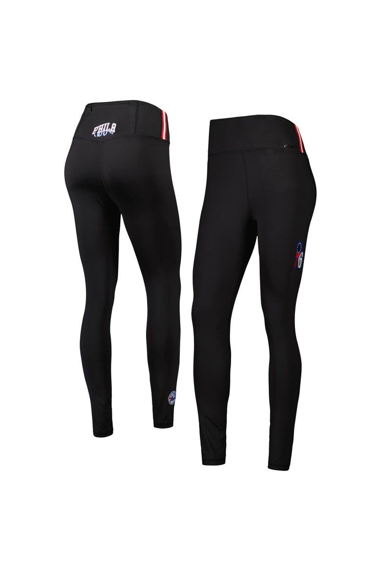 Women's Pro Standard Black Philadelphia 76ers Classics Lux Leggings, Main, color, Black