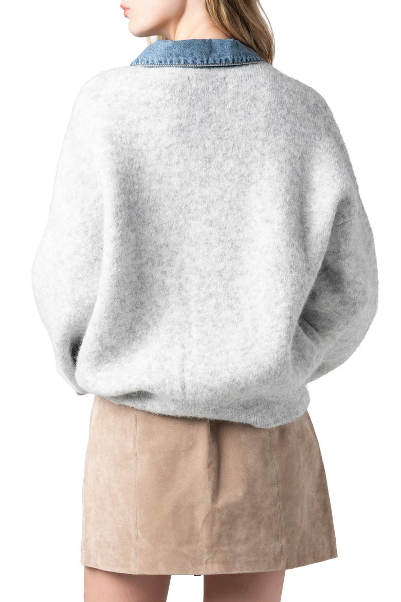 Mixed Media Sweater, Alternate, color, RAIN OR SHINE