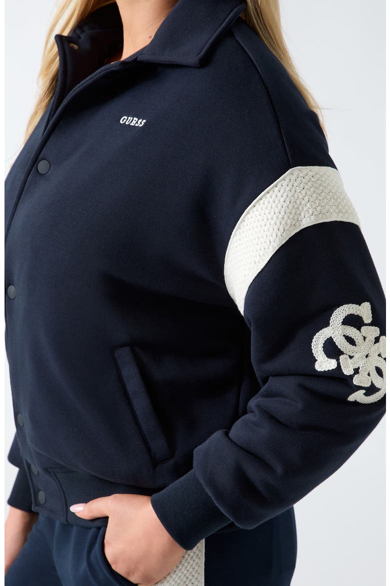 Danika Padded Bomber Jacket, Alternate, color, BLUE