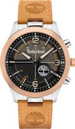 Timberland Sullivan Leather Strap Watch, 44mm