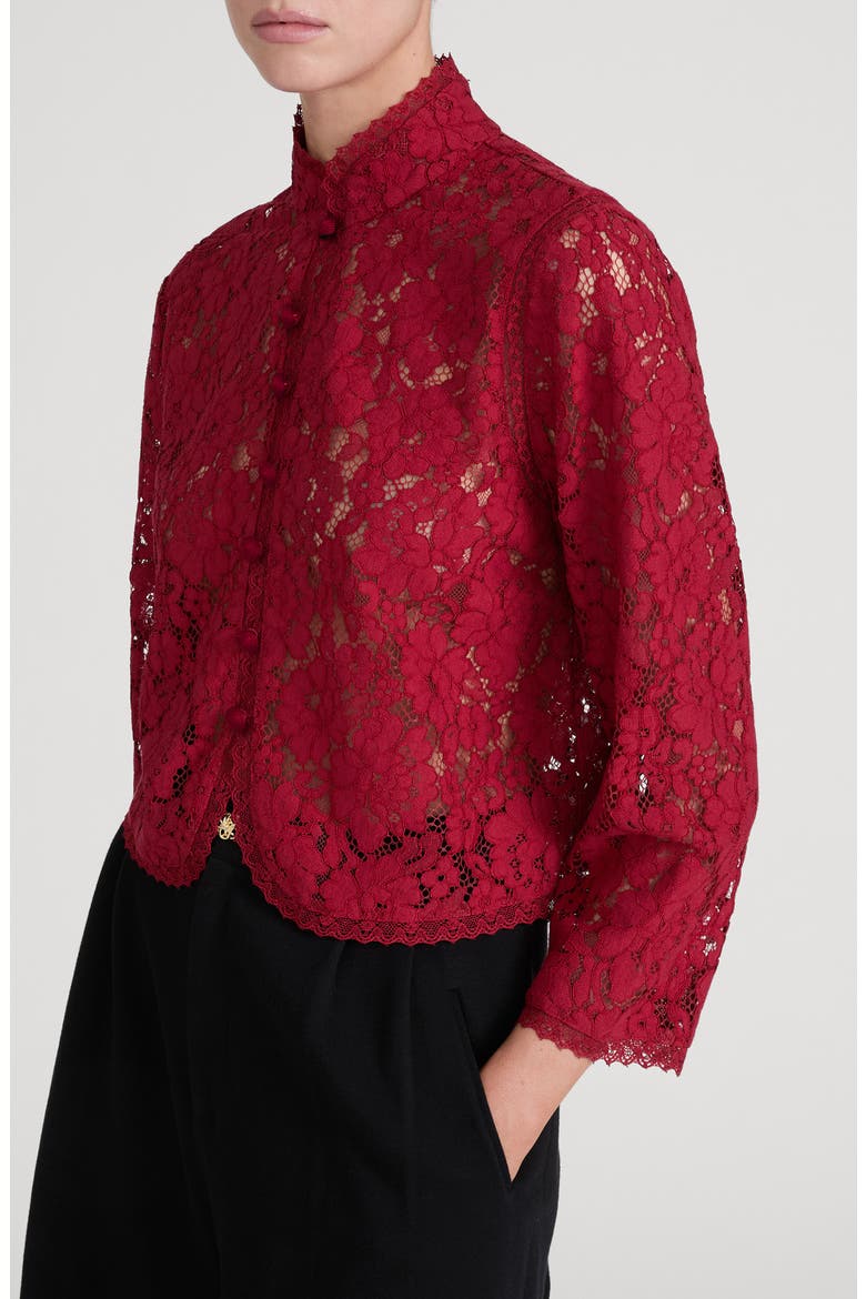 The Lace Salon Top, Alternate, color, DEEP RUBY