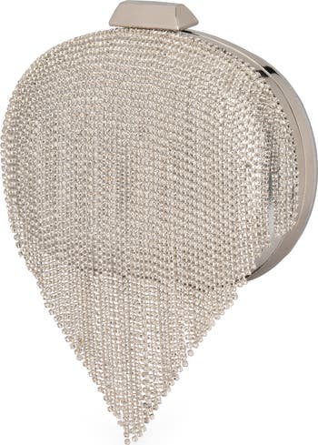 Bria Crystal Fringe Clutch