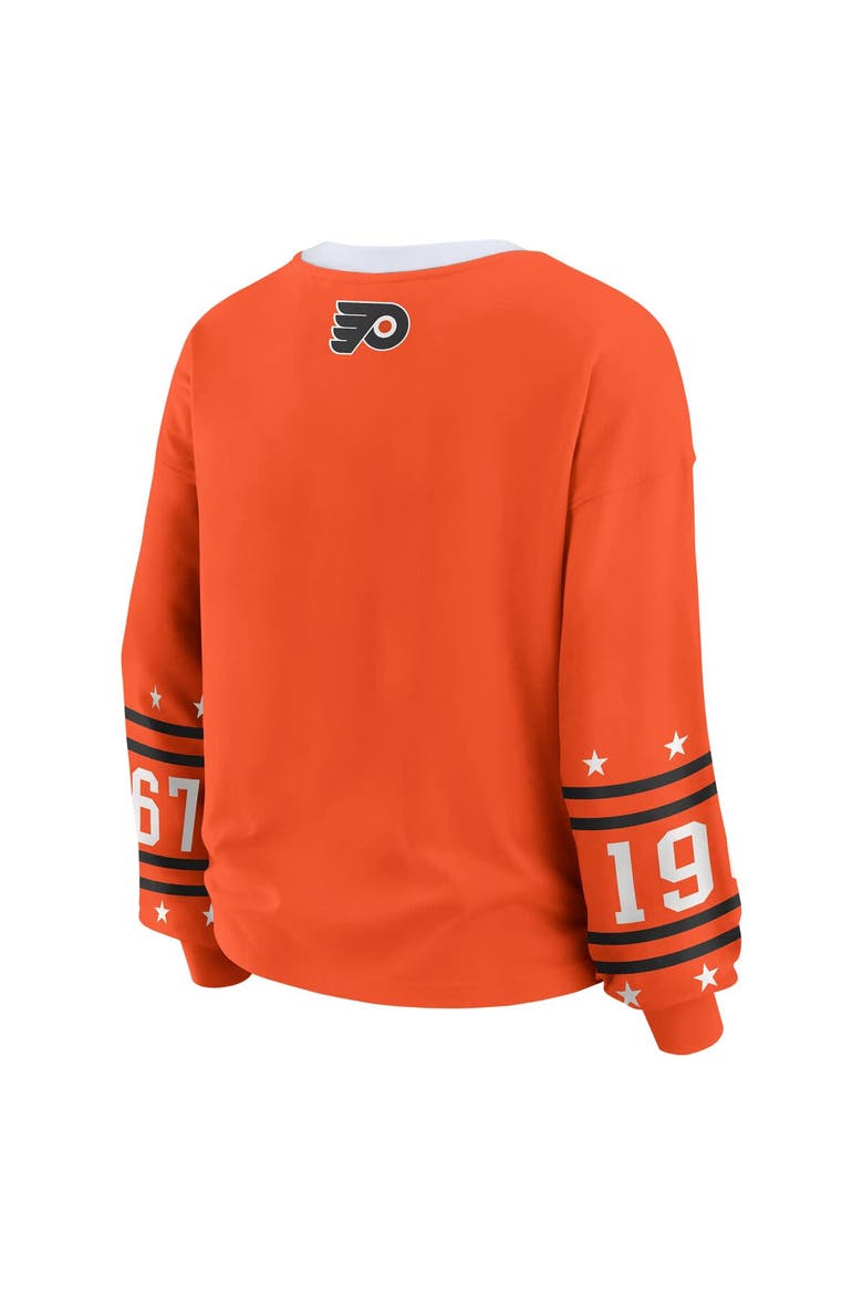 Women's WEAR by Erin Andrews Orange Philadelphia Flyers Long-Sleeve Sport T-Shirt, Alternate, color, Orange