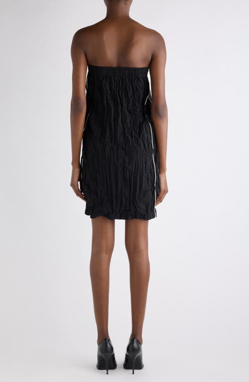 Balenciaga Strapless Tracksuit Minidress In Black
