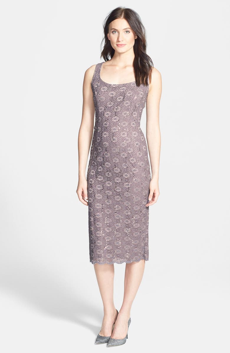 Alex Evenings Embellished Lace Pencil Dress & Jacket, Alternate, color,