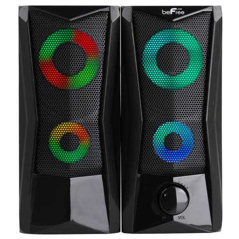 Computer Gaming Speakers with Color LED RGB Lights