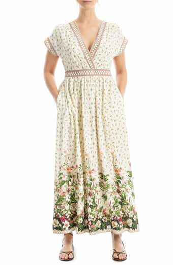 MAX STUDIO Surplice Neck Short Sleeve Maxi Dress