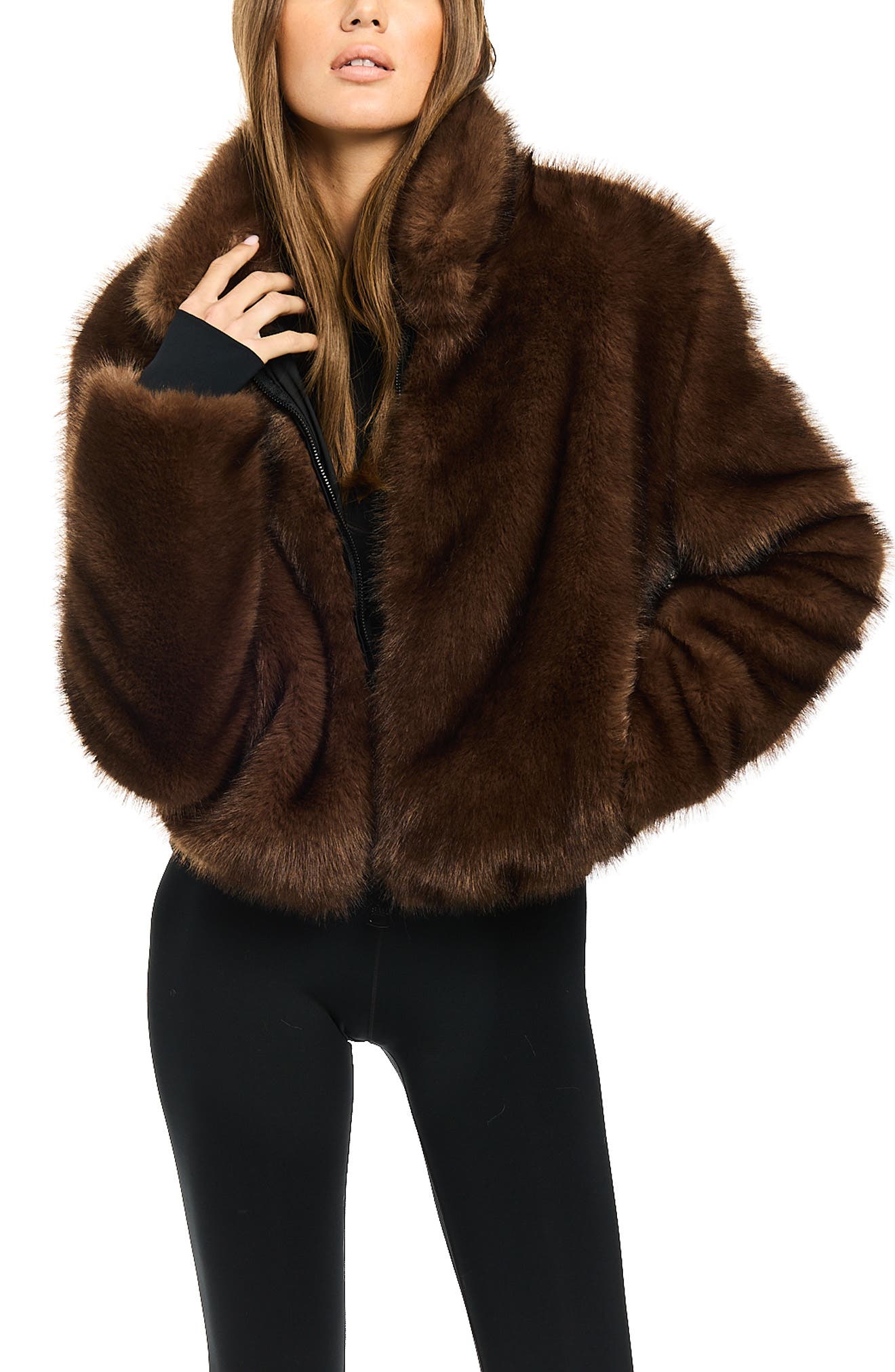 Bowie Short Faux Fur Bomber Jacket (Women) | Nordstrom