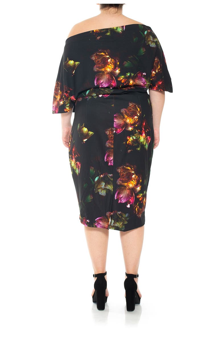 Alexia Admor Olivia Draped Off the Shoulder Sheath Dress, Alternate, color,