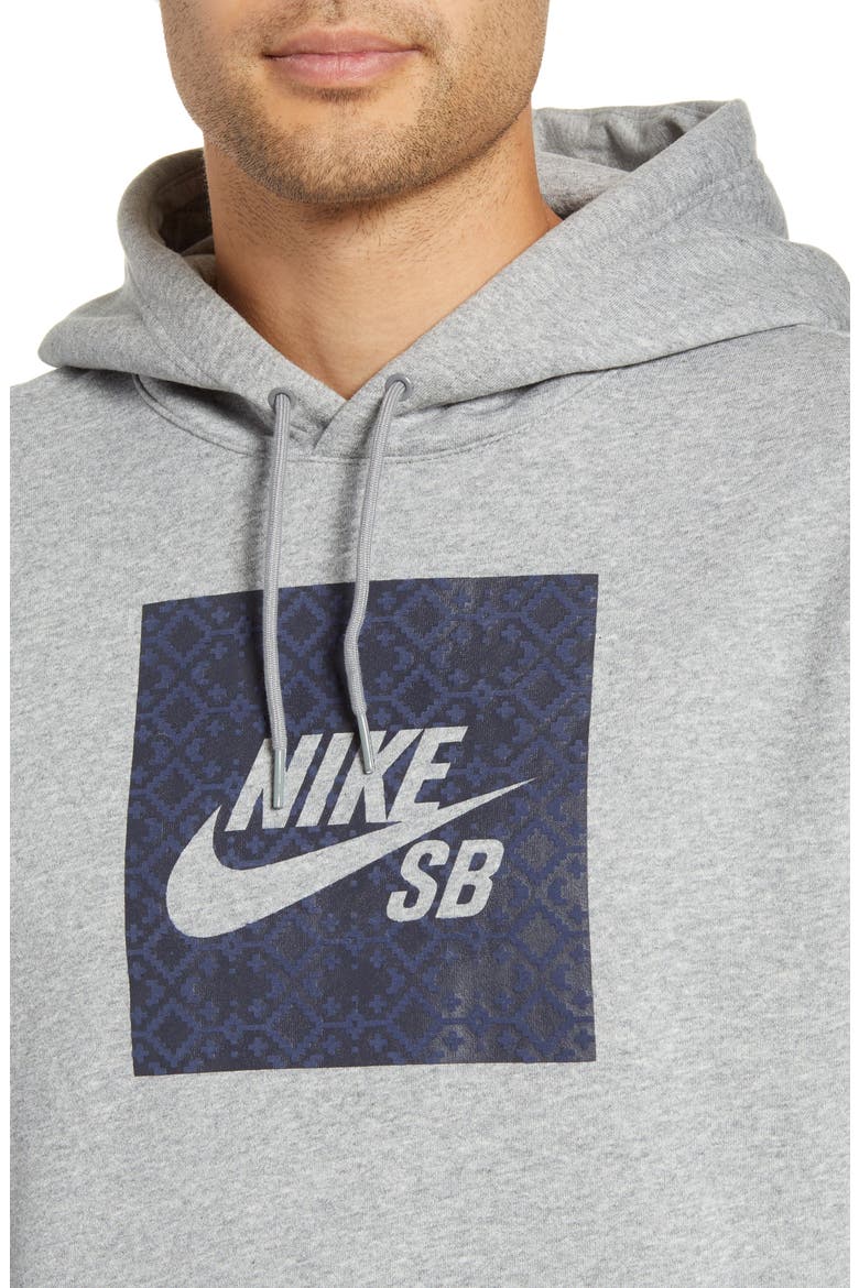 Nomad Hooded Sweatshirt, Alternate, color, DARK GREY HEATHER/ OBSIDIAN