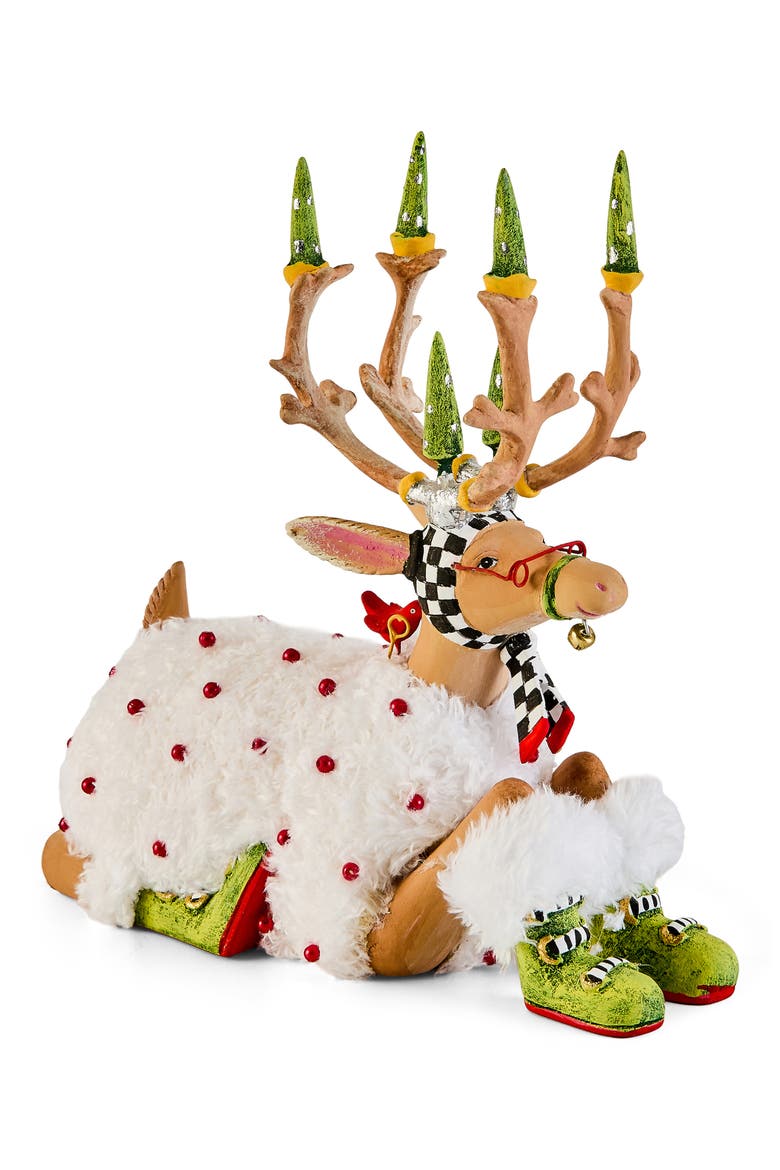 Patience Brewster Dash Away Reindeer Christmas Decoration, Alternate, color, WHITE