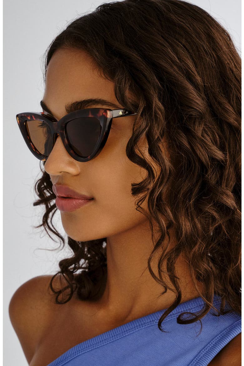 Realm Cat Eye Sunglasses, Alternate, color, AMBER TORT / BROWN MONO