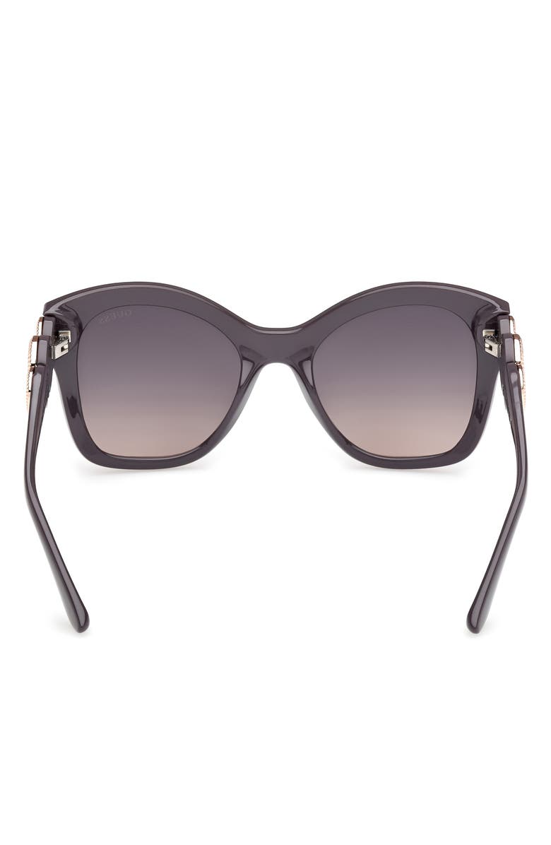 GUESS Butterfly Sunglasses, Alternate, color, Grey/ Gradient Smoke